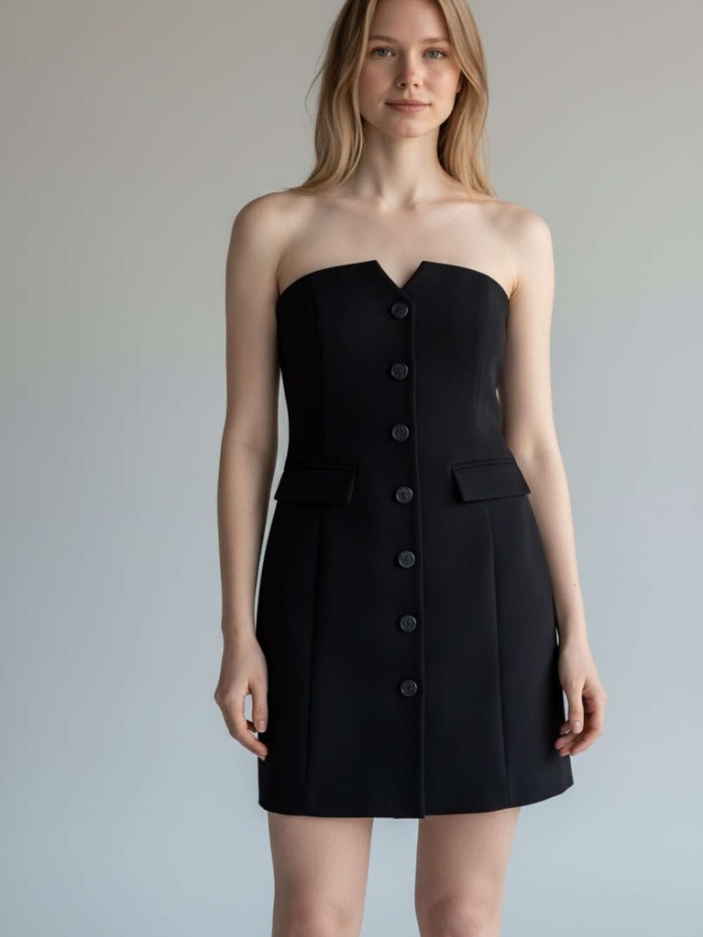 Ross Chic Black Button-Down Dress Size Large